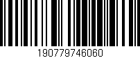 Código de barras (EAN, GTIN, SKU, ISBN): '190779746060'