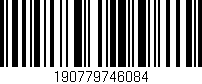 Código de barras (EAN, GTIN, SKU, ISBN): '190779746084'