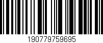 Código de barras (EAN, GTIN, SKU, ISBN): '190779759695'