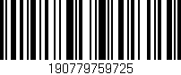 Código de barras (EAN, GTIN, SKU, ISBN): '190779759725'