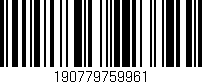 Código de barras (EAN, GTIN, SKU, ISBN): '190779759961'