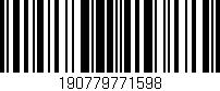 Código de barras (EAN, GTIN, SKU, ISBN): '190779771598'
