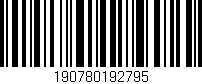 Código de barras (EAN, GTIN, SKU, ISBN): '190780192795'