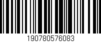 Código de barras (EAN, GTIN, SKU, ISBN): '190780576083'