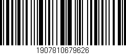 Código de barras (EAN, GTIN, SKU, ISBN): '1907810679626'
