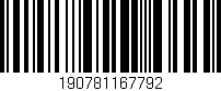 Código de barras (EAN, GTIN, SKU, ISBN): '190781167792'