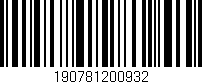 Código de barras (EAN, GTIN, SKU, ISBN): '190781200932'