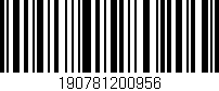 Código de barras (EAN, GTIN, SKU, ISBN): '190781200956'