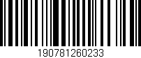 Código de barras (EAN, GTIN, SKU, ISBN): '190781260233'