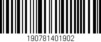 Código de barras (EAN, GTIN, SKU, ISBN): '190781401902'