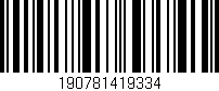 Código de barras (EAN, GTIN, SKU, ISBN): '190781419334'