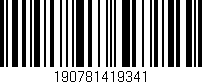 Código de barras (EAN, GTIN, SKU, ISBN): '190781419341'