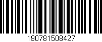 Código de barras (EAN, GTIN, SKU, ISBN): '190781508427'