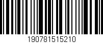 Código de barras (EAN, GTIN, SKU, ISBN): '190781515210'
