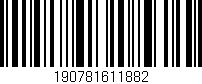Código de barras (EAN, GTIN, SKU, ISBN): '190781611882'