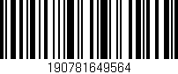 Código de barras (EAN, GTIN, SKU, ISBN): '190781649564'