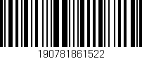 Código de barras (EAN, GTIN, SKU, ISBN): '190781861522'