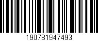 Código de barras (EAN, GTIN, SKU, ISBN): '190781947493'