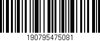 Código de barras (EAN, GTIN, SKU, ISBN): '190795475081'