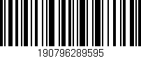 Código de barras (EAN, GTIN, SKU, ISBN): '190796289595'
