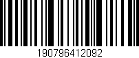 Código de barras (EAN, GTIN, SKU, ISBN): '190796412092'