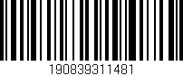 Código de barras (EAN, GTIN, SKU, ISBN): '190839311481'