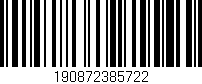 Código de barras (EAN, GTIN, SKU, ISBN): '190872385722'