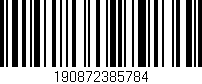 Código de barras (EAN, GTIN, SKU, ISBN): '190872385784'
