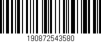 Código de barras (EAN, GTIN, SKU, ISBN): '190872543580'