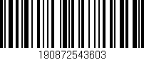 Código de barras (EAN, GTIN, SKU, ISBN): '190872543603'
