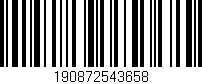 Código de barras (EAN, GTIN, SKU, ISBN): '190872543658'