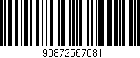 Código de barras (EAN, GTIN, SKU, ISBN): '190872567081'