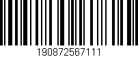 Código de barras (EAN, GTIN, SKU, ISBN): '190872567111'