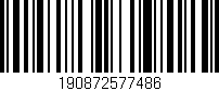 Código de barras (EAN, GTIN, SKU, ISBN): '190872577486'
