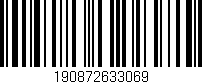 Código de barras (EAN, GTIN, SKU, ISBN): '190872633069'