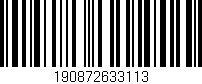 Código de barras (EAN, GTIN, SKU, ISBN): '190872633113'