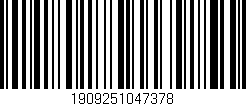 Código de barras (EAN, GTIN, SKU, ISBN): '1909251047378'