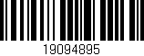 Código de barras (EAN, GTIN, SKU, ISBN): '19094895'