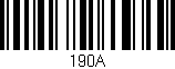 Código de barras (EAN, GTIN, SKU, ISBN): '190A'