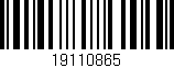 Código de barras (EAN, GTIN, SKU, ISBN): '19110865'