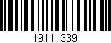 Código de barras (EAN, GTIN, SKU, ISBN): '19111339'