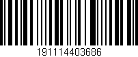 Código de barras (EAN, GTIN, SKU, ISBN): '191114403686'