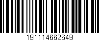 Código de barras (EAN, GTIN, SKU, ISBN): '191114662649'