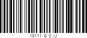 Código de barras (EAN, GTIN, SKU, ISBN): '19111_8_0_U'