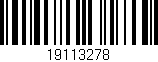 Código de barras (EAN, GTIN, SKU, ISBN): '19113278'