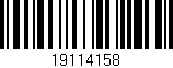 Código de barras (EAN, GTIN, SKU, ISBN): '19114158'