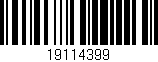Código de barras (EAN, GTIN, SKU, ISBN): '19114399'