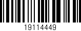 Código de barras (EAN, GTIN, SKU, ISBN): '19114449'
