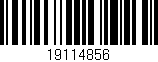 Código de barras (EAN, GTIN, SKU, ISBN): '19114856'