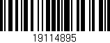 Código de barras (EAN, GTIN, SKU, ISBN): '19114895'
